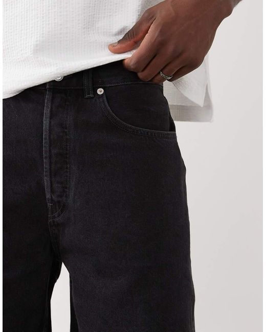 ARKET White Mid Length Straight Fit Denim Shorts for men