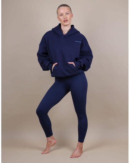 SIMMI Blue Oversized Drop Shoulder Hoodie