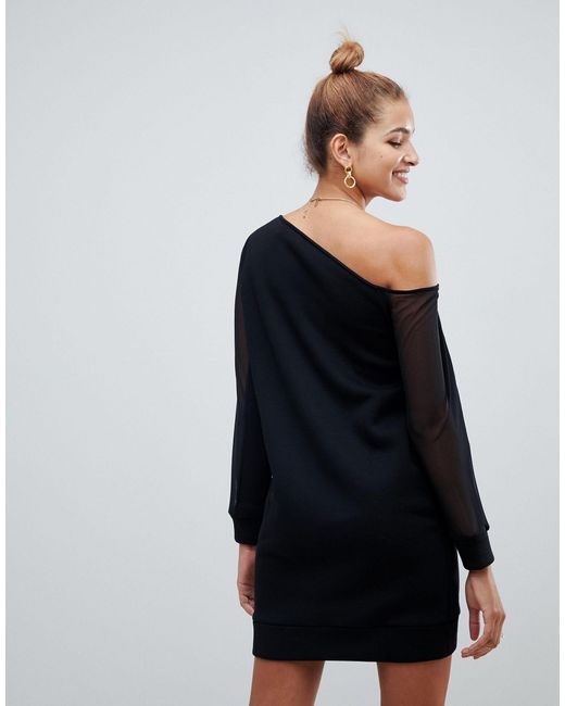 off shoulder sweat dress