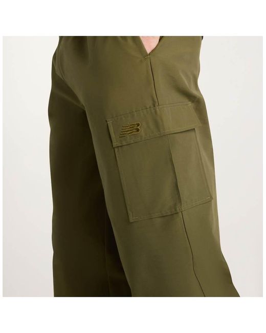 New Balance Green Woven Cargo Pant for men