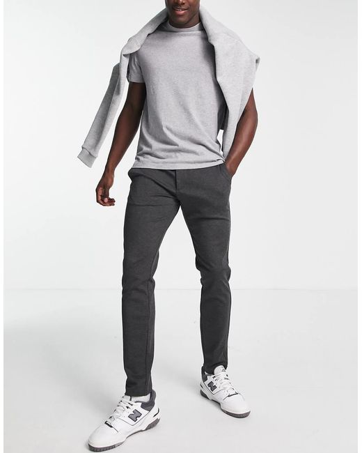 Only & Sons Slim-Fit Toelopende Broek in het Gray voor heren