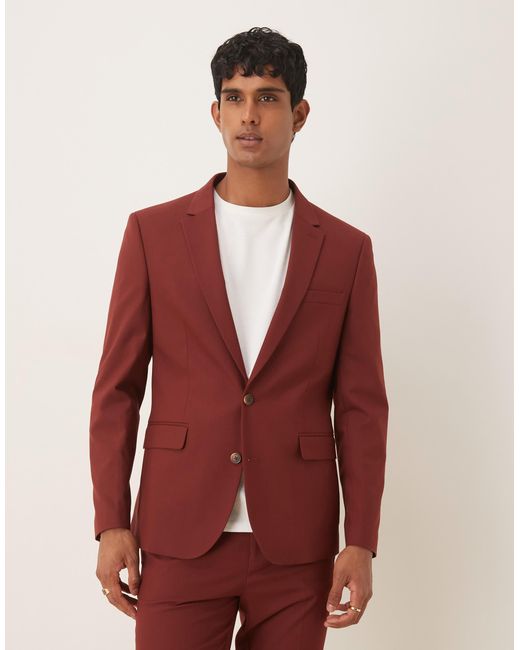 ASOS Red Slim Suit Jacket for men