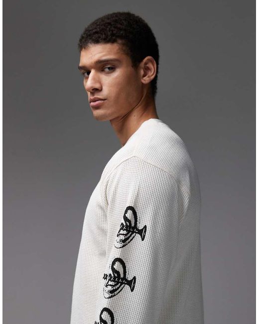 Obey Gray Ears Long Sleeve Thermal T-shirt for men