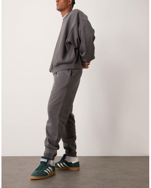 ASOS – schmal zulaufende basic-jogginghose in Gray für Herren