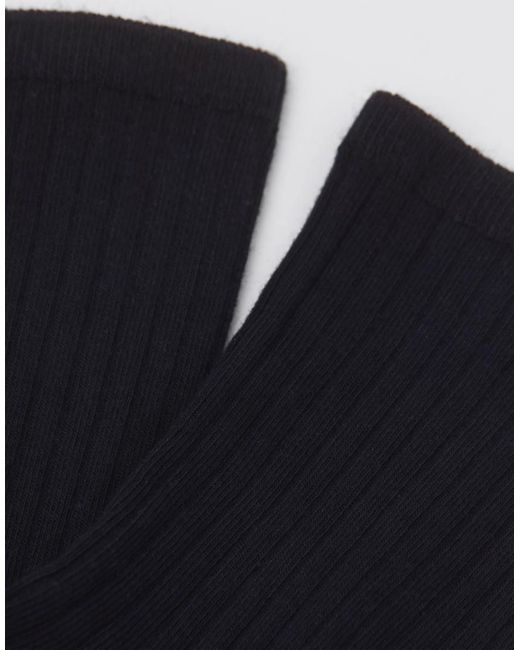 Calzedonia Black Ribbed Short Socks