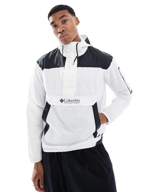 Cortavientos Negro Y Blanco Challenger Ii De Columbia de hombre de color White