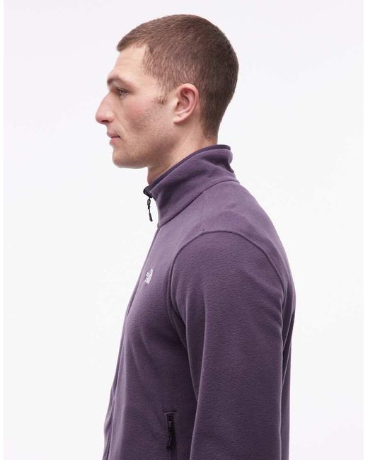 The North Face Purple Glacier 100 Zip Up Fleece for men