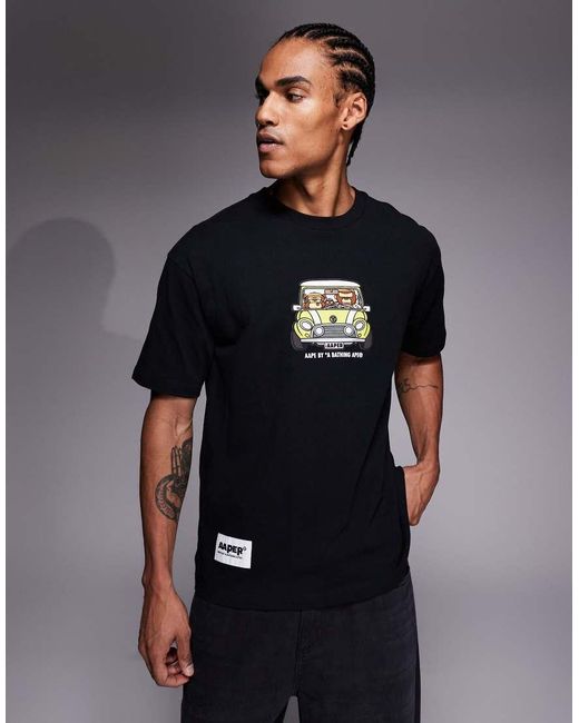 Aape By A Bathing Ape Blue Aape By A Bathing Ape Aaper T-shirt for men