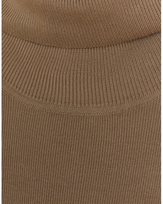 Pull slim à col roulé - taupe River Island pour homme en coloris Natural