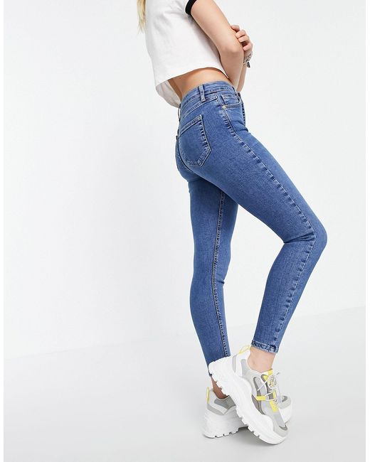 TOPSHOP Denim Jamie Recycled Cotton Blend Jeans in Blue - Lyst