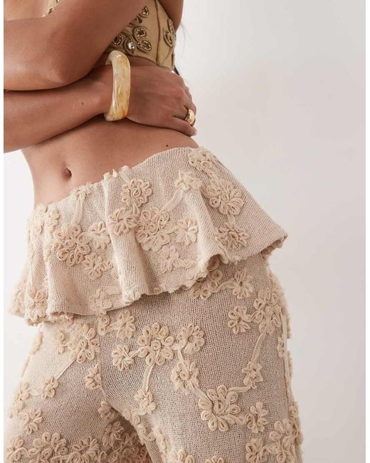 ASOS Natural Trouser With Skirt Overlayer
