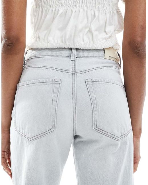 Stradivarius White Tall D92 Straight Jeans
