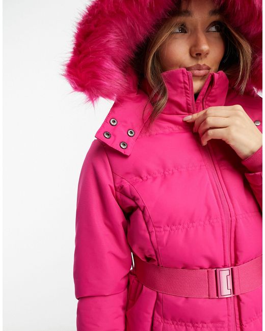 Threadbare Pink – ski – pufferjacke