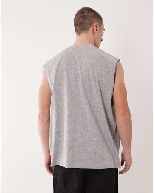 ASOS Gray Essentials 2 Pack Oversized Tank for men