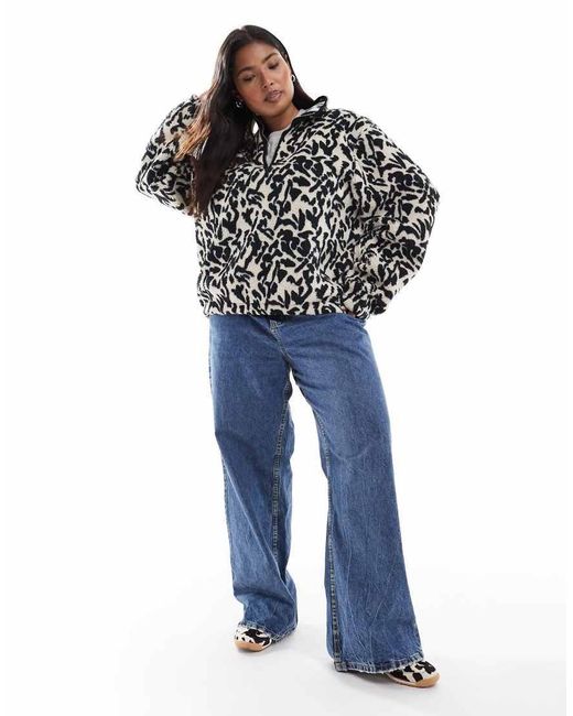 ONLY Black Half Zip Fleece Sweat