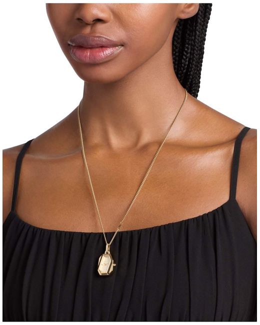 Michael Kors Metallic Suri Two-Hand-Tone Stainless Steel Watch Necklace, Mk7614