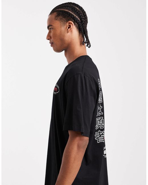 Jack & Jones – oversize-t-shirt in Black für Herren