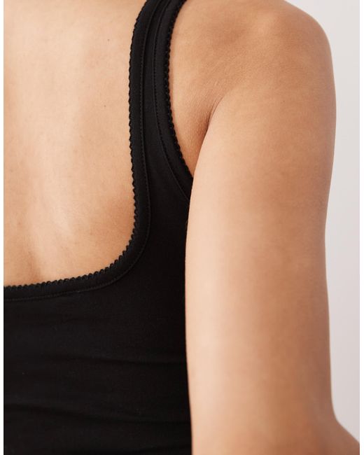 Body bordé Miss Selfridge en coloris Black