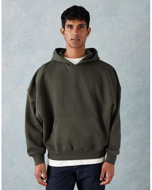 ASOS Gray Premium Heavyweight Extreme Oversized Hoodie for men
