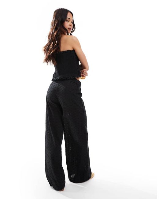 esmé studios Black Esmee Exclusive Broderie Beach Trousers