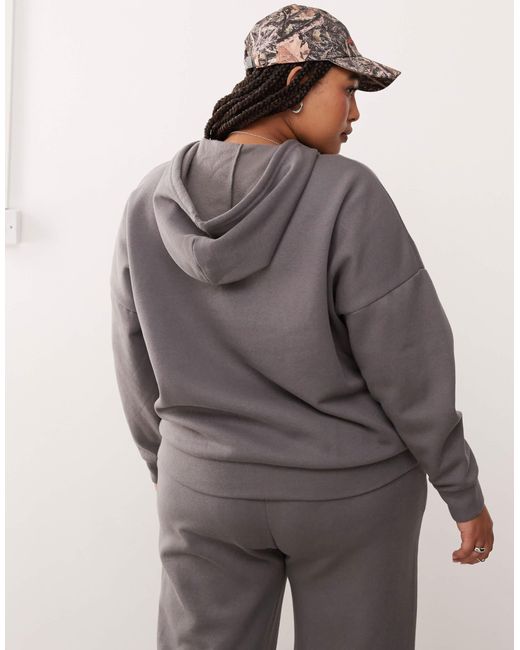 Sweat à capuche large d'ensemble Noisy May en coloris Gray