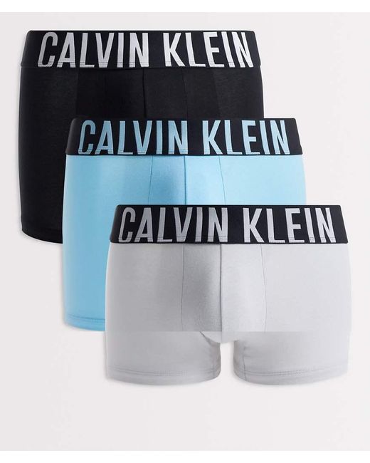 Calvin Klein Blue Intense Power 3 Pack Trunks for men