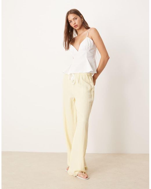 ASOS White Cinch Waist Cami Top