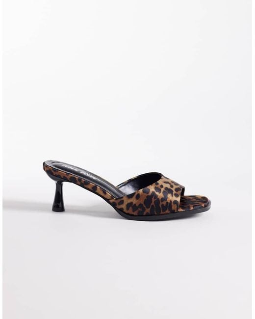 Public Desire Multicolor Jessa Kitten Heel Sandal Mules