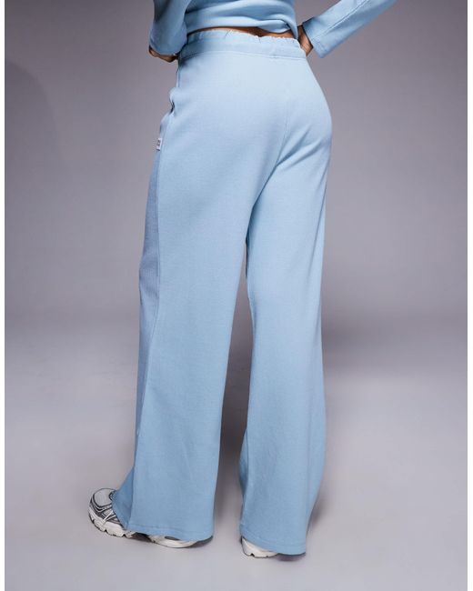 ASOS Blue Weekend Collective Co-Ord Wide Leg Waffle Jogger