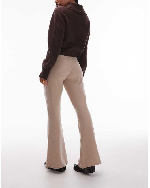ASOS White Supersoft Seam Detail Kick Flare Trousers