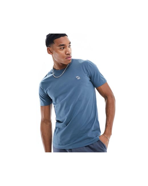Abercrombie & Fitch Blue Elevated Icon Logo T-shirt for men