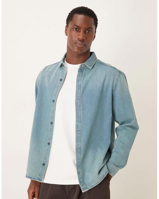 ASOS Blue Long Sleeved Shirt for men