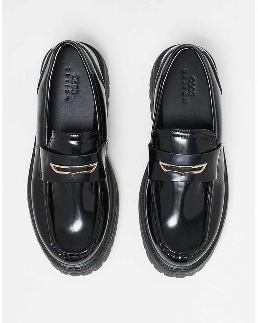ASOS Loafers Met Dikke Zool En in het Black voor heren