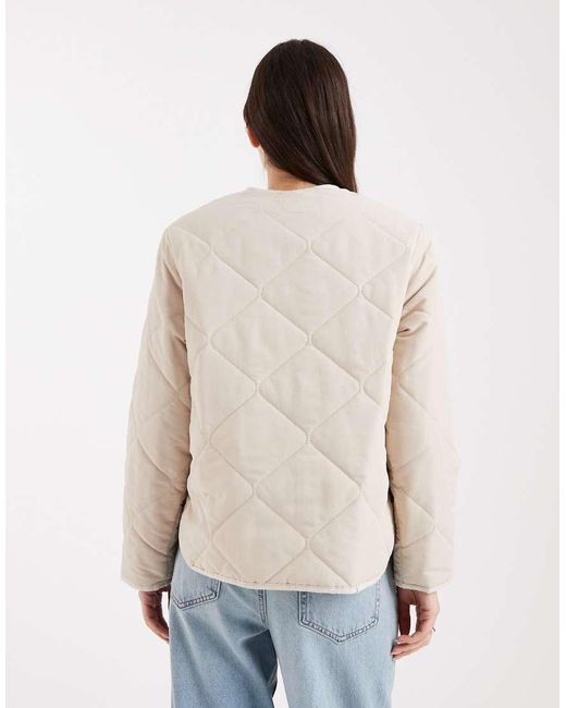 New Look Blue Soft Touch Quilted Jacket