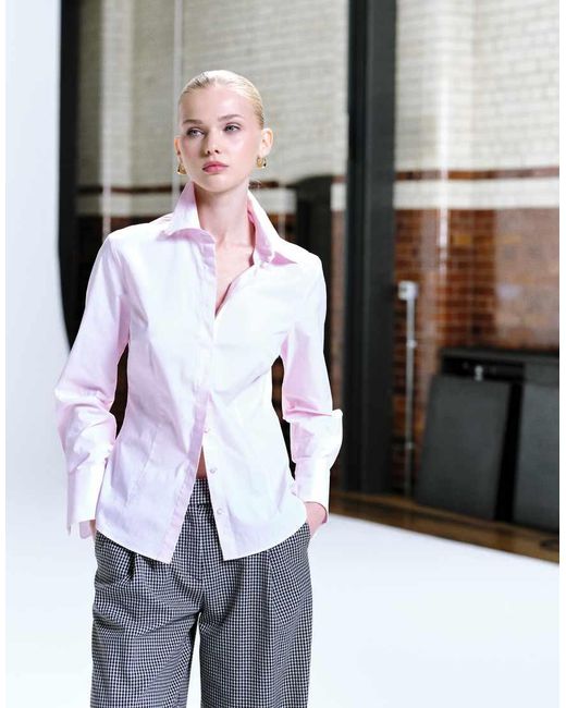 Mango Pink Cotton Rich Classic Shirt