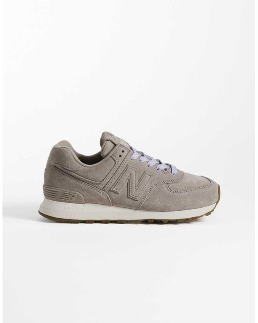 New Balance White 574 Sneakers