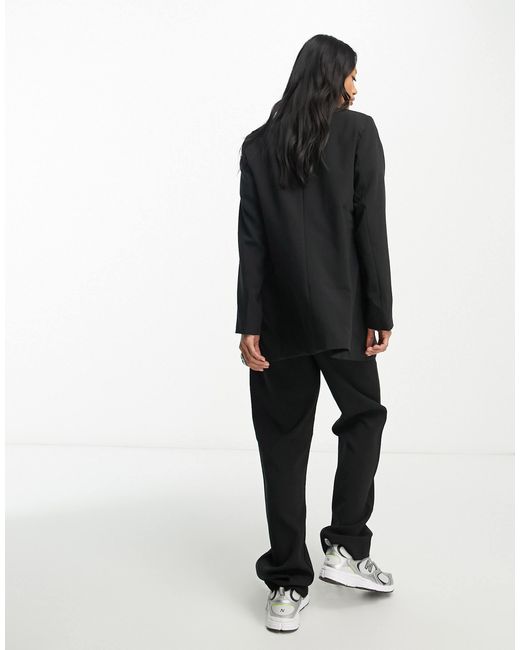 Blazer habillé d'ensemble Object en coloris Black