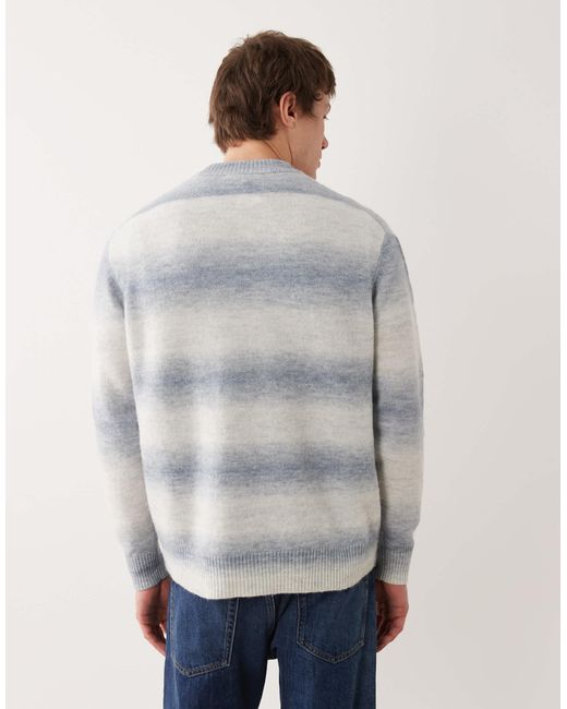 SELECTED Gray Ombre Knit Jumper for men