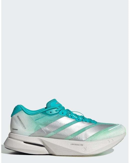 Adidas Originals Green Adizero Boston 13 Running Shoes