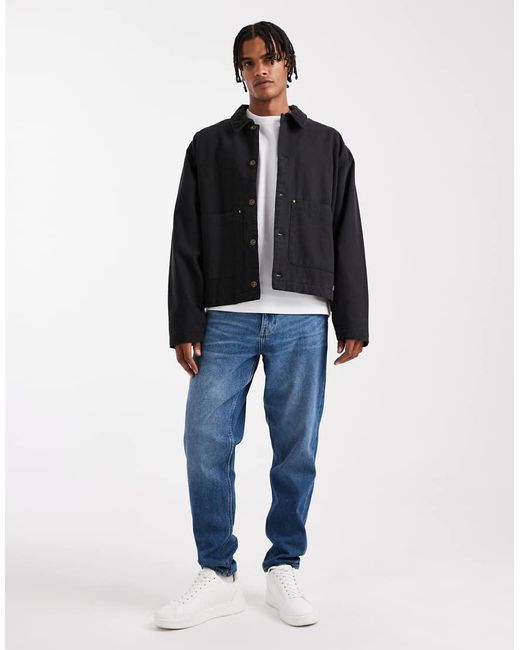 ASOS Black Harrington Jacket With Quilted Lining for men