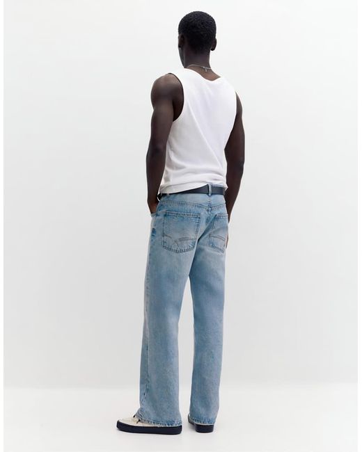 Pull&Bear White Rib Vest Top for men