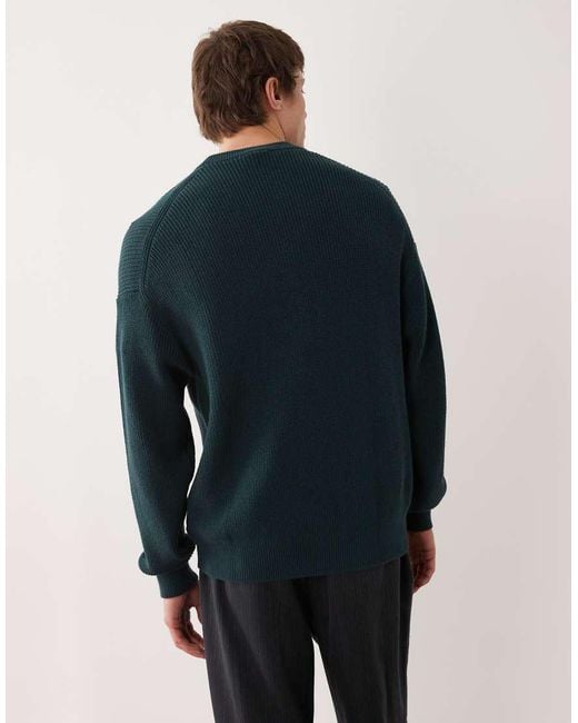 Calvin Klein Blue Relaxed Fit Cotton Knit Jumper for men