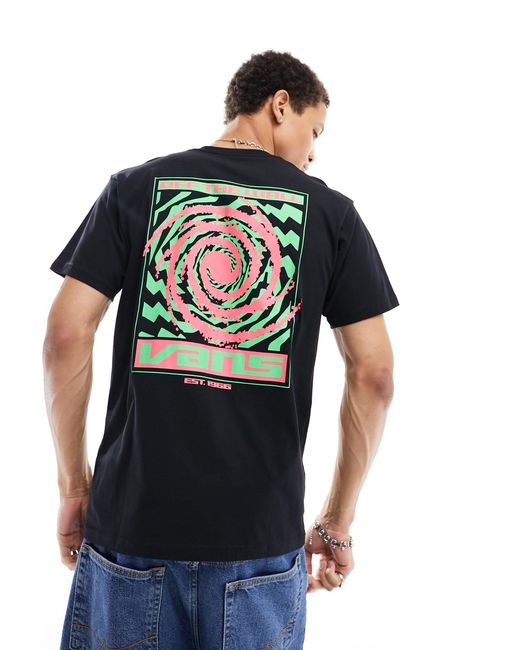 T-shirt avec imprimé spirale au dos Vans pour homme en coloris Gray