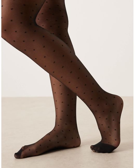 ASOS Black Mini Dot Pattern Tights