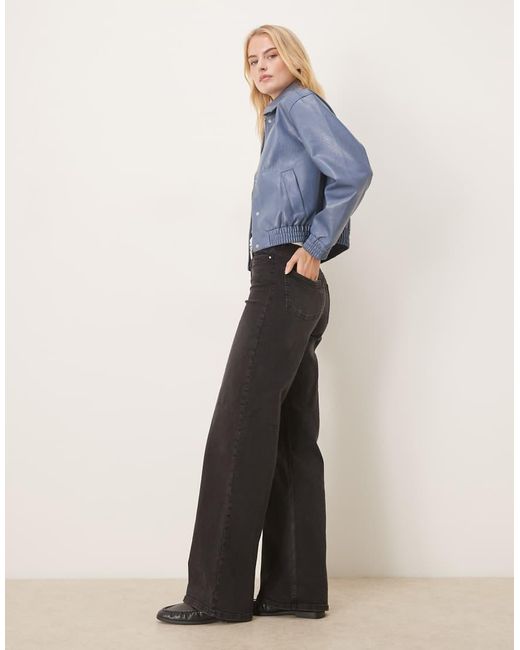 JDY Tall Blue Felina High Waist Wide Leg Jeans