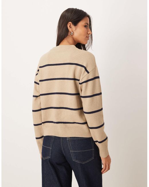 Pull ras Mango en coloris Blue