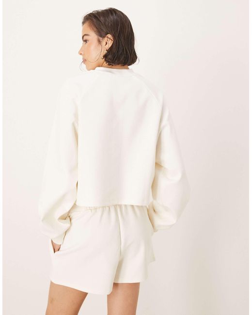 Gilet d'ensemble en tissu interlock - crème ASOS en coloris White