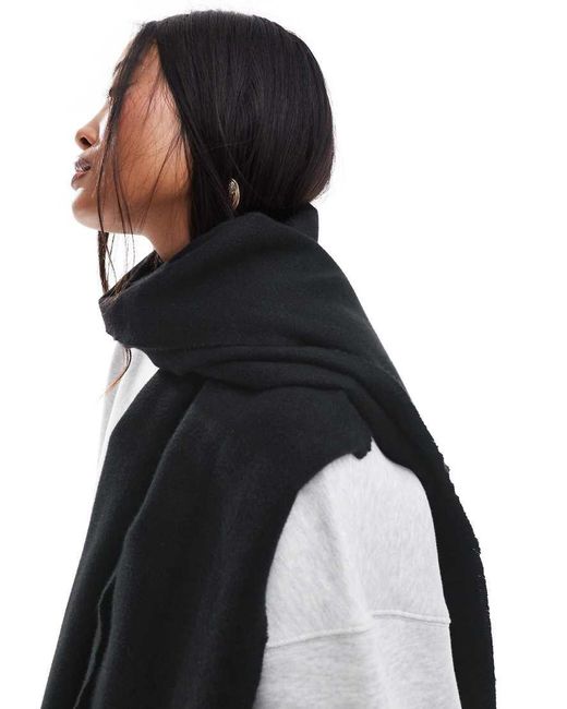 ASOS Black Supersoft Scarf With Tassels
