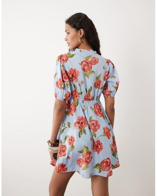 Wednesday's Girl White Wednesdays Girl Ruffle Floaty Mini Dress
