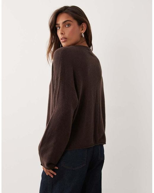 Abercrombie & Fitch Brown Knitted Lightweight Cardigan
